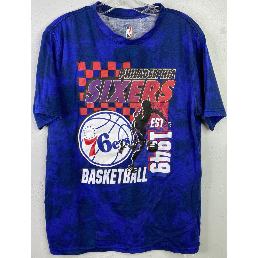 Philadelphia 76ers Basketball, Tye-Die, Short Sleeve NBA T-shirt, Sz M - Picture 1 of 3